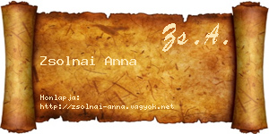 Zsolnai Anna névjegykártya